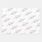 バレンタインデー ラッピングペーパーシート (正面3)