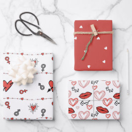 バレンタインデー ラッピングペーパーシート
