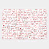 バレンタインデー ラッピングペーパーシート (正面)