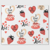 バレンタインデー ラッピングペーパー (フラット)