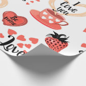 バレンタインデー ラッピングペーパー (角)