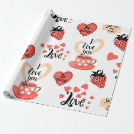 バレンタインデー ラッピングペーパー