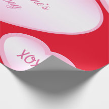 バレンタインデー ラッピングペーパー XOXO