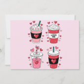 バレンタインデー ラテ コーヒー好き サンキューカード (正面)