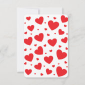 バレンタインデー ラブハート 授業 写真 サンキューカード (裏面)