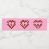 バレンタインデー ラブ ハート ドングリ ペットボトルラベル (シングルラベル)