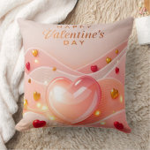 バレンタインデー – ロマンチックなハート装飾クッション クッション (ブランケット)