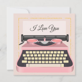 バレンタインデー ロマンチック タイプライター 愛してる シーズンカード