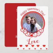 バレンタインデー ロマンチック レッドハート フォト シーズンカード (正面/裏面)