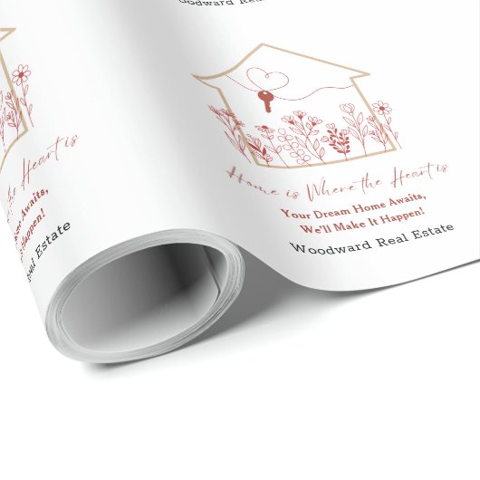 バレンタインデー | 不動産広告スローガン テキストカスタム  ラッピングペーパー (ロールコーナー)