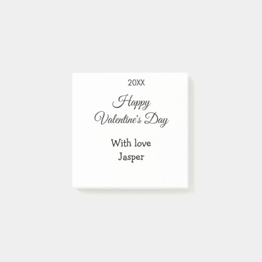 バレンタインデー 名前 愛 シンプル 年 おしゃれ ポストイット (正面)