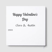 バレンタインデー 名前 日付 シンプル ミニマル ゲストブック (裏面)