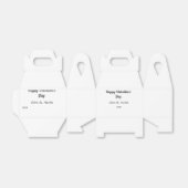 バレンタインデー 名前 日付 シンプル ミニマル フェイバーボックス (折り畳みなし)