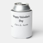 バレンタインデー 名前 日付 シンプル ミニマル 缶クーラー (缶裏面)
