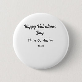 バレンタインデー 名前 日付 シンプル ミニマル 缶バッジ