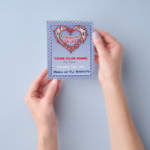 バレンタインデー，夜，パーティーチラシ チラシ (手)