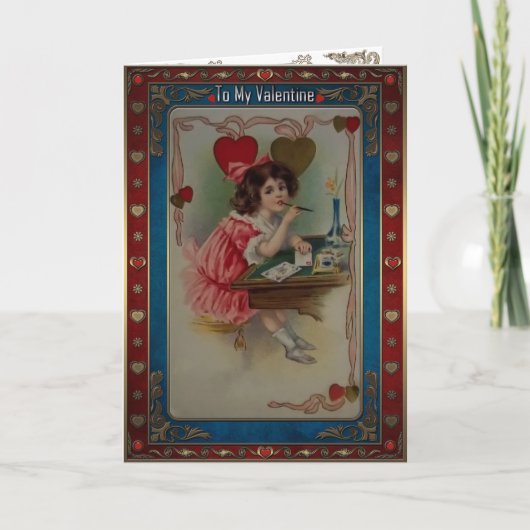 バレンタインデー – 女の書子はラブレター。 シーズンカード (正面)