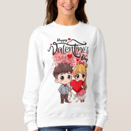 バレンタインデー 女性用Tシャツ - かわいい&S スウェットシャツ