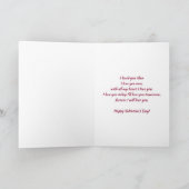 バレンタインデー,妻,大きなハートと花 シーズンカード (内部)