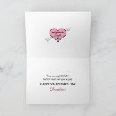 バレンタインデー-娘-シェブロンのデザイン シーズンカード (内部)