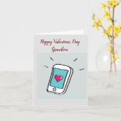 バレンタインデー 孫 折りたたみグリーティングカード カード (黄色い花)