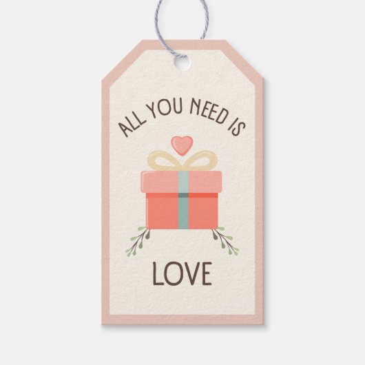 バレンタインデー – 必要なのは愛だけだ ギフトタグ (正面)