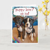 バレンタインデー **恋の始まりではなく永遠の愛** カード (黄色い花)