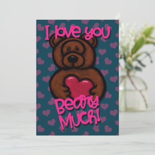 バレンタインデー 愛してるよクマさんたち シーズンカード (スタンド正面)