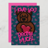バレンタインデー 愛してるよ くまさんほど シーズンカード (正面/裏面)
