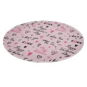 バレンタインデー:『愛してる』の背景。 カッティングボード (角)