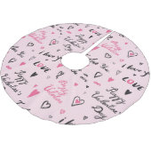 バレンタインデー：『愛してる』の背景。 ブラッシュドポリエステルツリースカート (アングル)