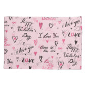 バレンタインデー：『愛してる』の背景。 枕カバー (裏面)