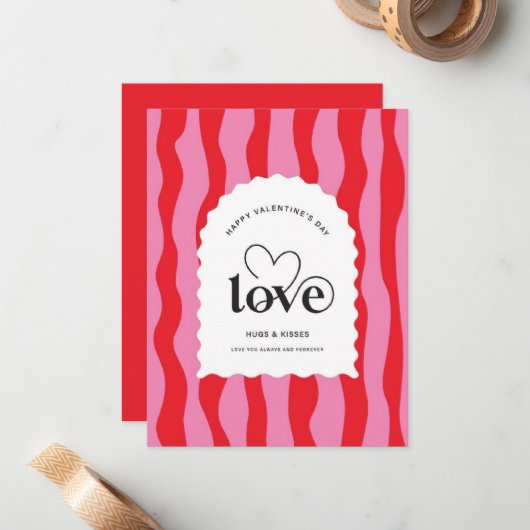 バレンタインデー  愛してる バレンタインデー カード (正面/裏面インサイチュ)