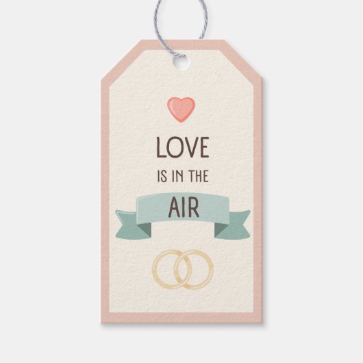 バレンタインデー – 愛は空中にある ギフトタグ (正面)