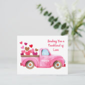 バレンタインデー |愛を送信パーソナライズされた ポストカード (スタンド正面)