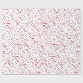 バレンタインデー"愛"タイポグラフィパターン ラッピングペーパー (フラット)