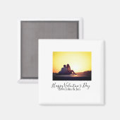 バレンタインデー 愛 名前 写真 シンプル g マグネット (正面/裏面)