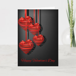 バレンタインデー – 抽象芸術ハートオーナメント シーズンカード