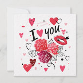 バレンタインデー 招待状 (正面)