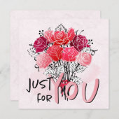 バレンタインデー 招待状 (正面/裏面)