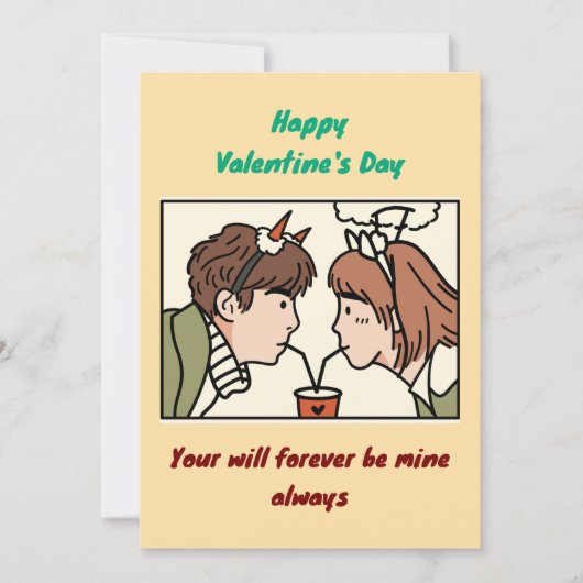 バレンタインデー 招待状 (正面)