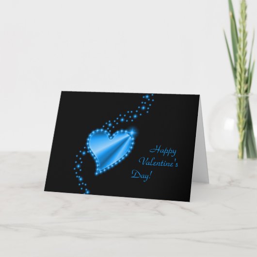 バレンタインデー – 星付きレインボーハートブラック シーズンカード (正面)