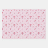 バレンタインデー 桜 ピンク ギフト包装紙 セット ラッピングペーパーシート (正面)