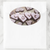 バレンタインデー 楕円形シール (バッグ)