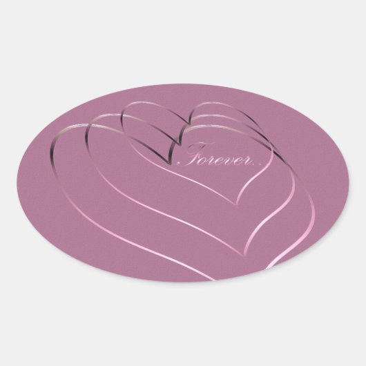 バレンタインデー 楕円形シール (正面)