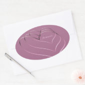 バレンタインデー 楕円形シール (封筒)