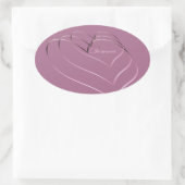 バレンタインデー 楕円形シール (バッグ)