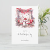 バレンタインデー 水彩 エレガント カスタマイズ可能 シーズンカード (スタンド正面)