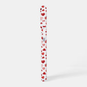 バレンタインデー 水彩 赤いハート iPhone 16ケース (左側面)