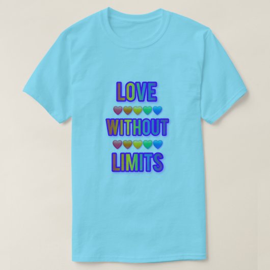 バレンタインデー 💕 無限の愛 ❤️ Tシャツ (デザイン正面)